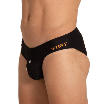HOT BLACK SWIM BRIEF - Gigo Underwear & MensWear