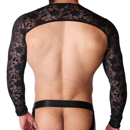 Illusion Black Harness back view by Gigo Underwear