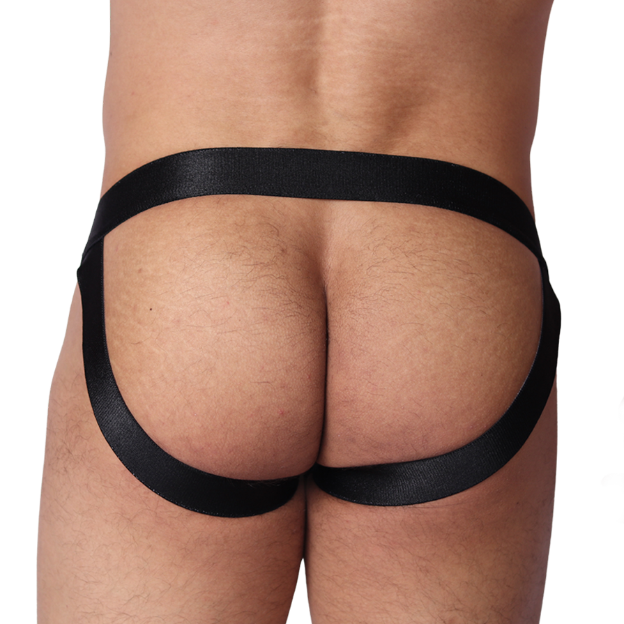 Illusion Black Jockstrap back view by Gigo Underwear