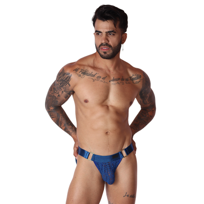 Illusion Blue Jockstrap on model by Gigo Underwear