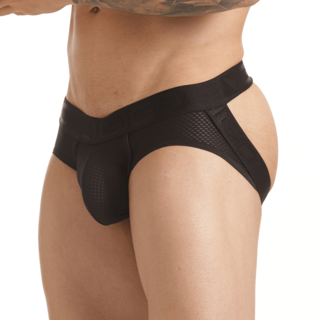 INSUPERABLE BLACK BRIEF JOCKSTRAP - Gigo Underwear & MensWear