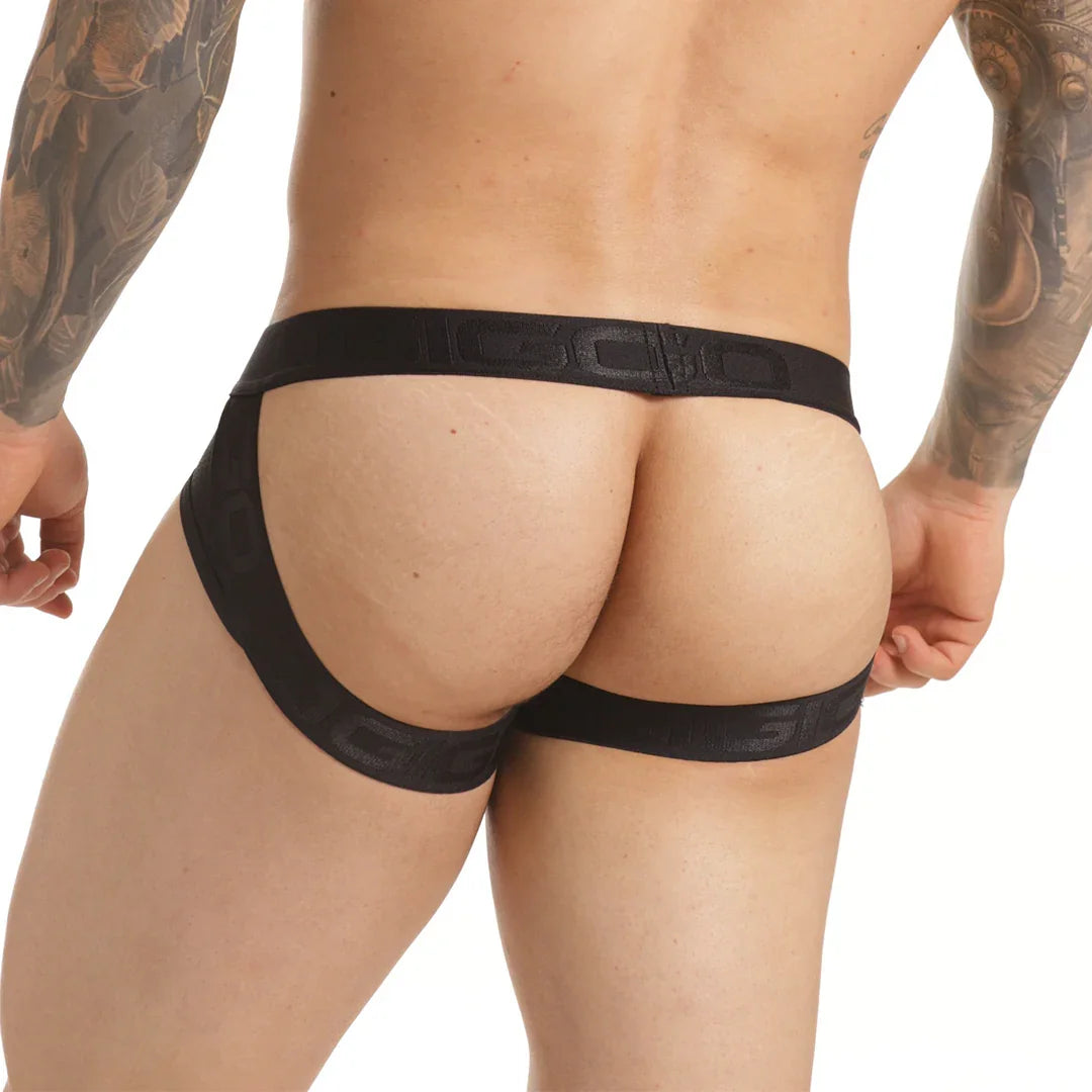 Insuperable Black Brief Jockstrap back view by Gigo Underwear
