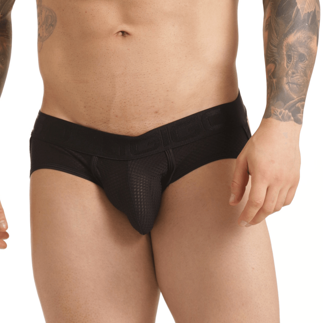 INSUPERABLE BLACK BRIEF JOCKSTRAP - Gigo Underwear & MensWear