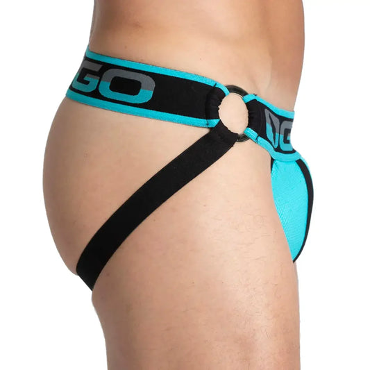 Karma Blue Jock front view by Gigo Underwear