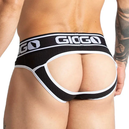 Khanal Black Brief Jock back view by Gigo Underwear