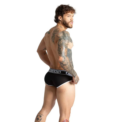 Khanal Black Brief back view by Gigo Underwear