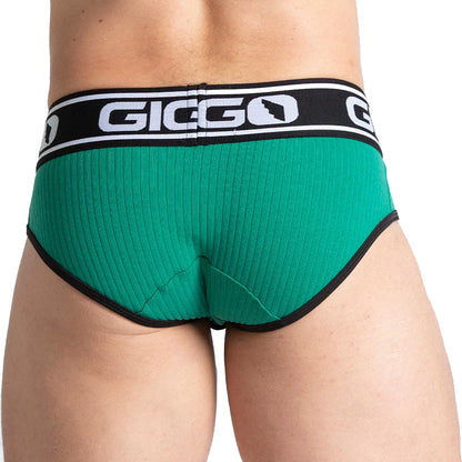 Khanal Green Brief front view by Gigo Underwear