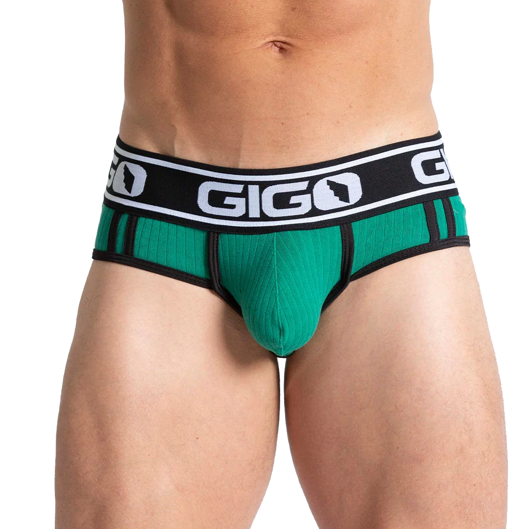 Khanal Green Brief back view by Gigo Underwear