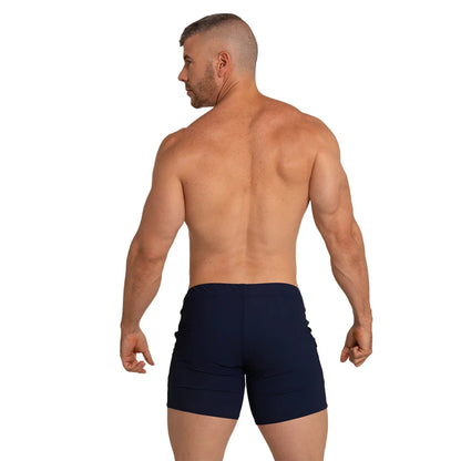 Letters Blue Beachwear back view by Gigo Underwear