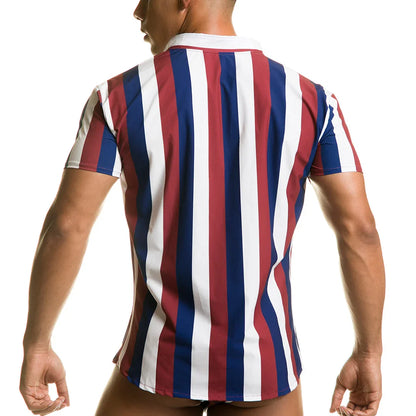 Line Shirt back view by Gigo Underwear
