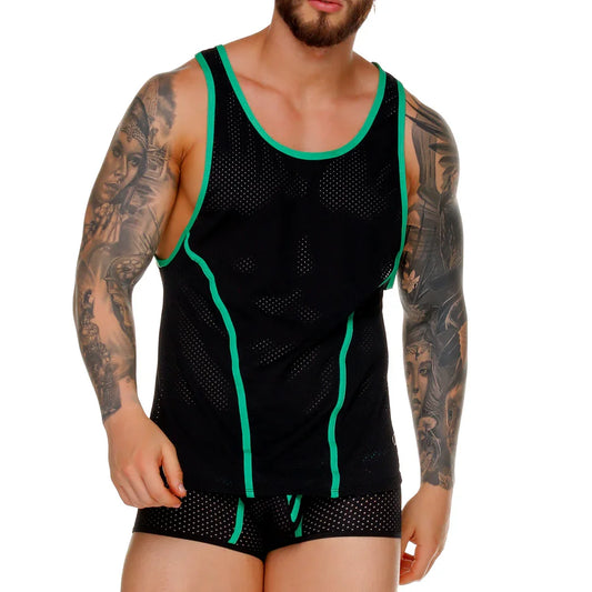 Medieval Green Tank front view by Gigo Underwear