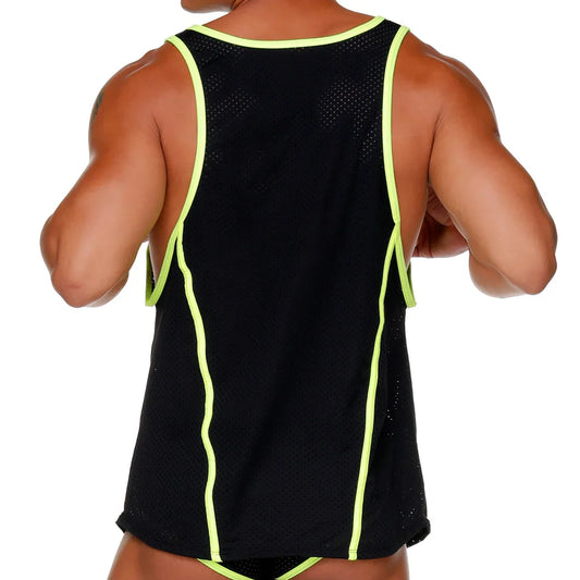 Medieval Yellow Tank front view by Gigo Underwear