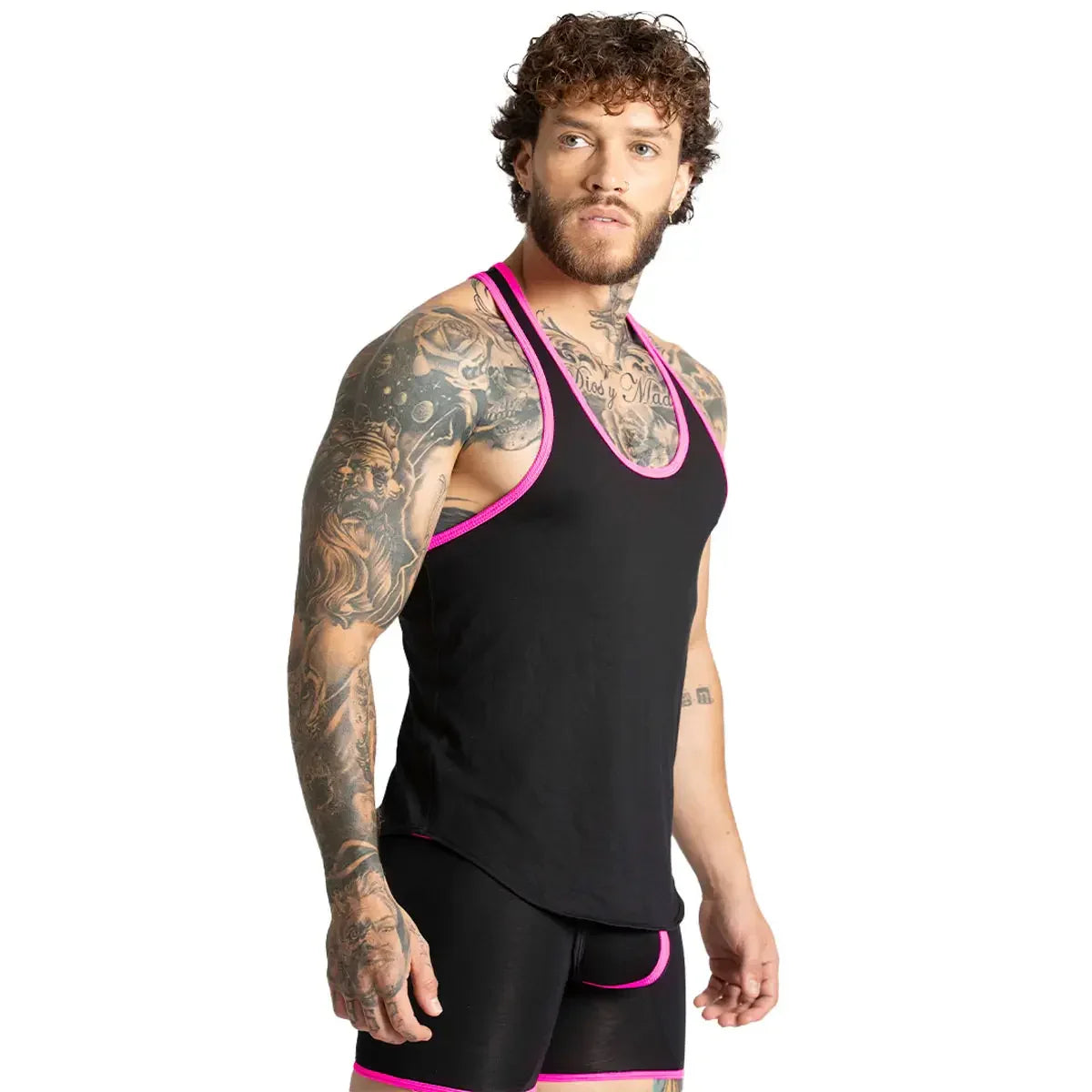 Misty Fucshia Tank back view by Gigo Underwear