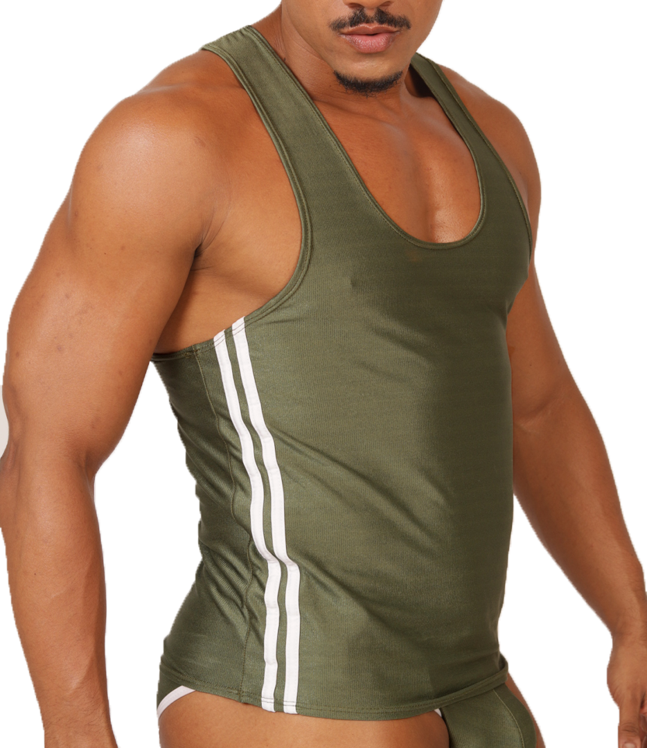 MIX GREEN TANK - Men's Sports Tank Top in Trendy Colors
