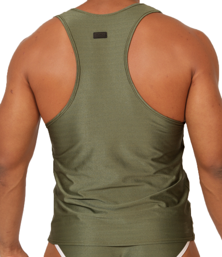MIX GREEN TANK - Men's Sports Tank Top in Trendy Colors