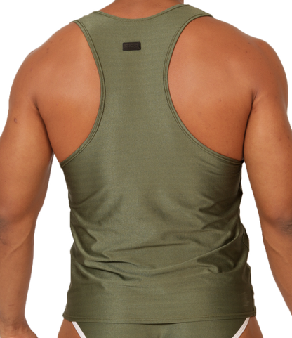 MIX GREEN TANK - Men's Sports Tank Top in Trendy Colors