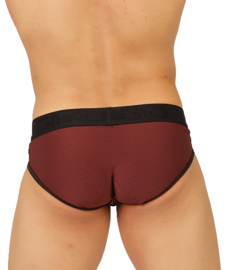 Mix Wine Brief back view by Gigo Underwear