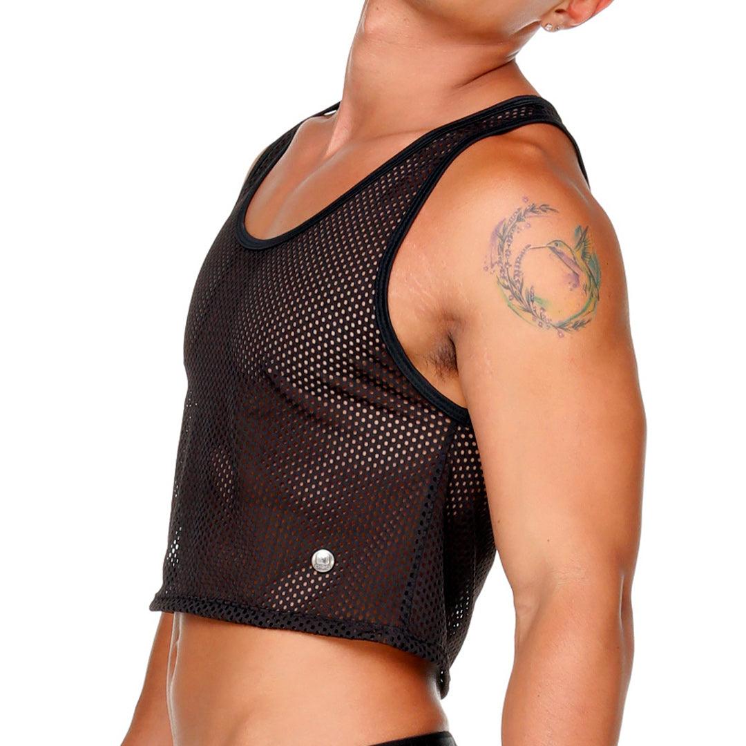 MOROCCO BLACK CROOP TOP - Gigo Underwear & MensWear