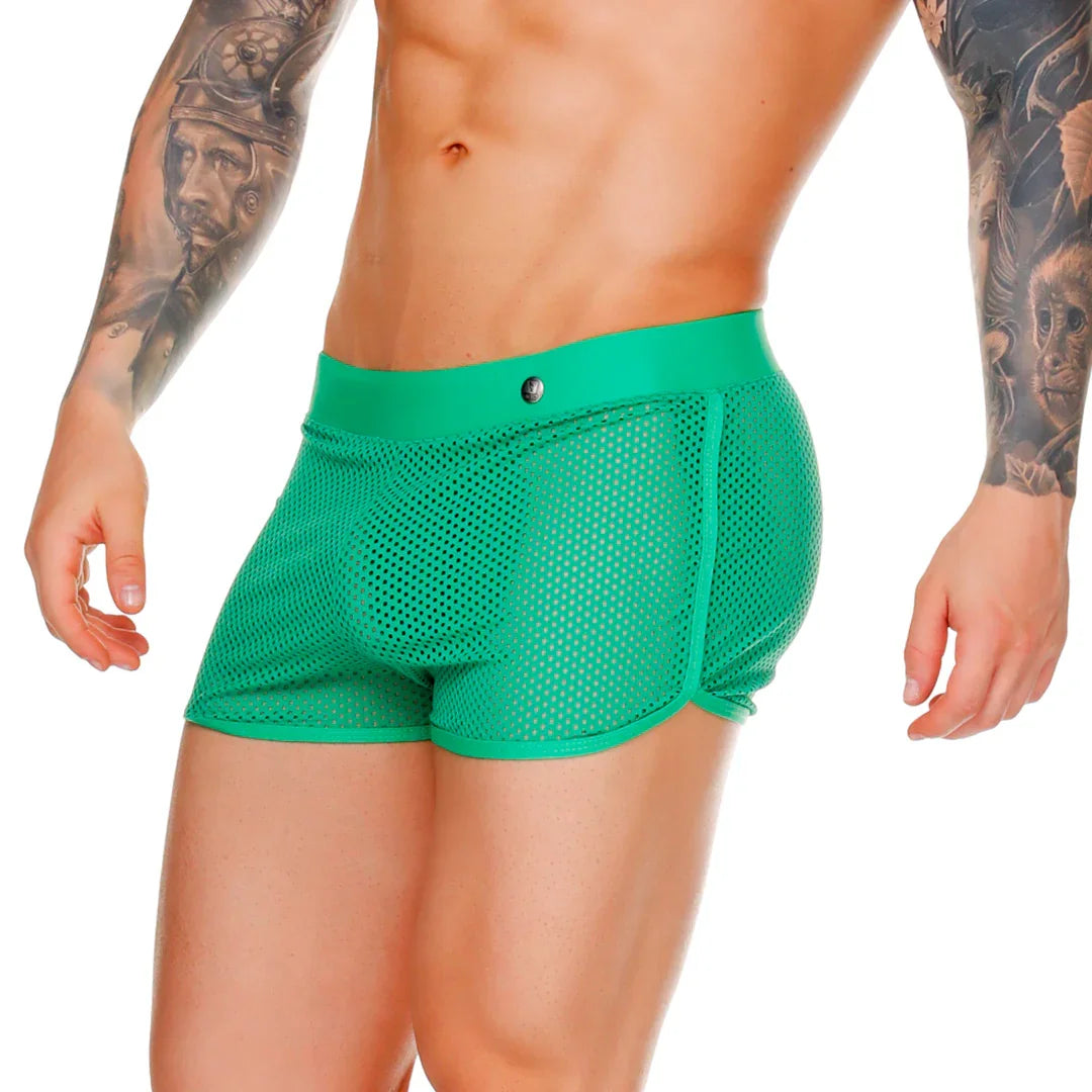 Morocco Green Hotshort front view by Gigo Underwear