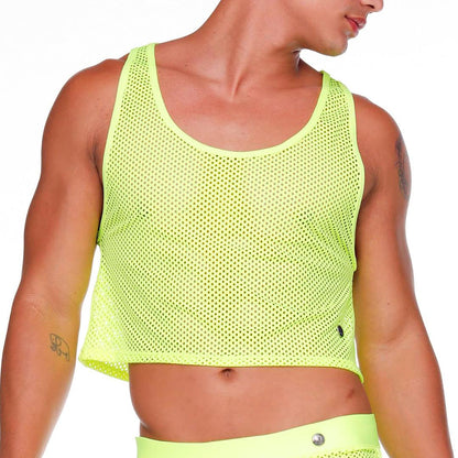 MOROCCO YELLOW CROOP TOP - Gigo Underwear & MensWear