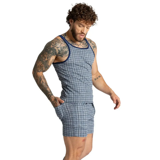 Mountain Square Tank front view by Gigo Underwear