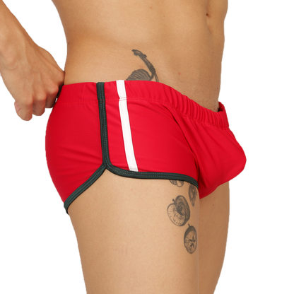NICE RED SWIM TRUNK - Men's Sport Trunk with Modern Style