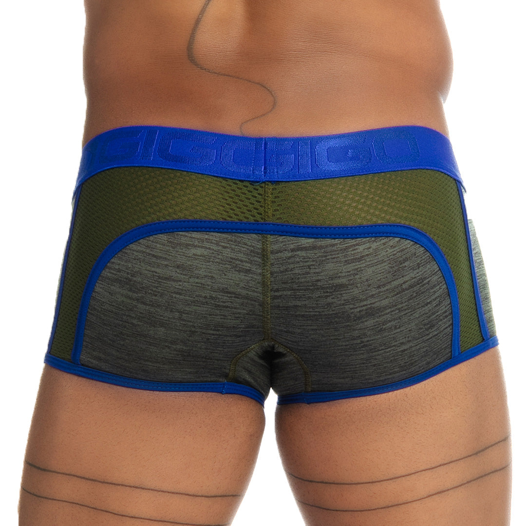 NIRVANA GREEN TRUNK - Sexy green boxer for man with cup that allows enhancement