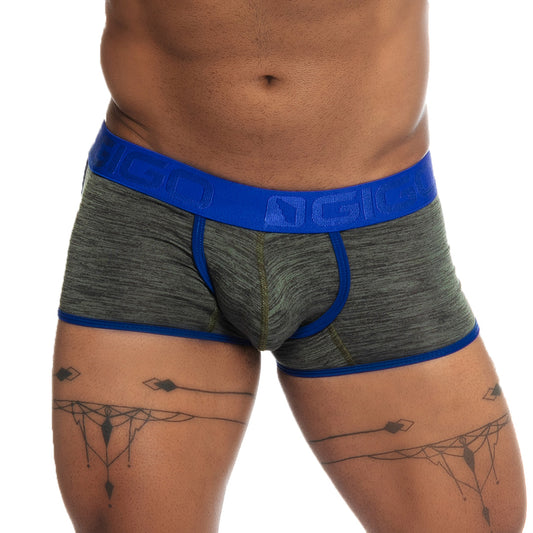 NIRVANA GREEN TRUNK - Sexy green boxer for man with cup that allows enhancement