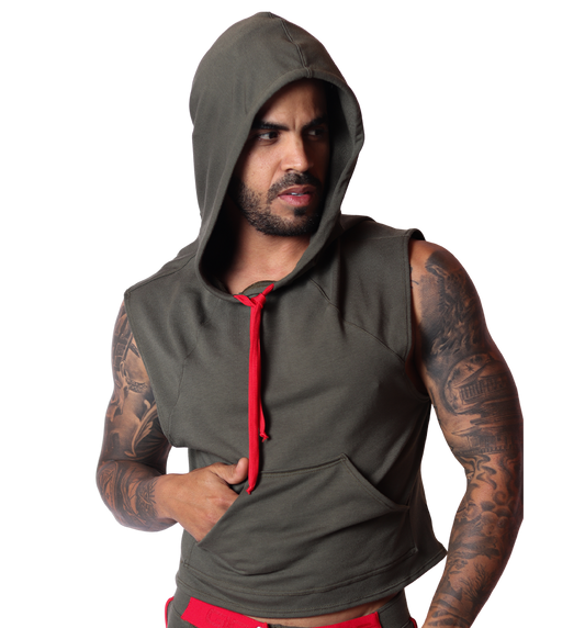 Nafts Green Hoody T Shirt by Gigo Underwear