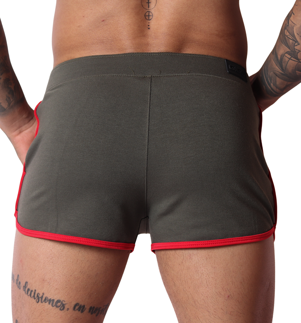 Nafts Green Shorts back view by Gigo Underwear