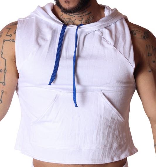 Nafts White Hoody T Shirt by Gigo Underwear