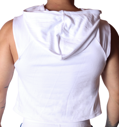Nafts White Hoody T Shirt back view by Gigo Underwear