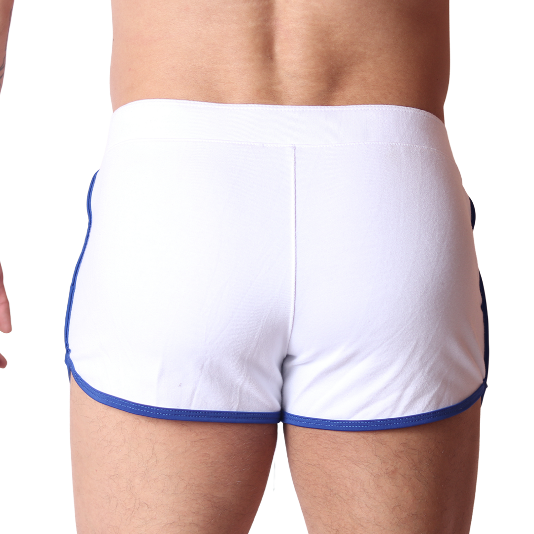 Nafts White Shorts back view by Gigo Underwear