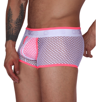 Net Fuchsia Trunk front view by Gigo Underwear