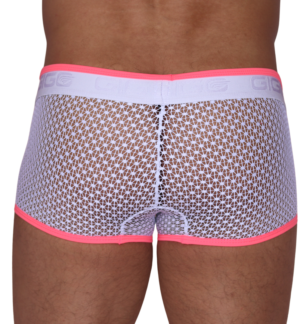 Net Fuchsia Trunk back view by Gigo Underwear