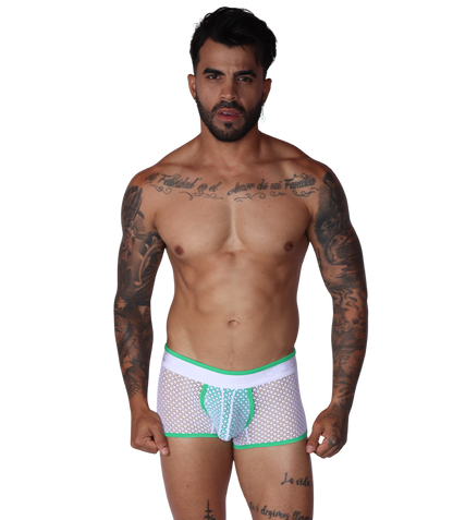 Net Green Trunk on model by Gigo Underwear