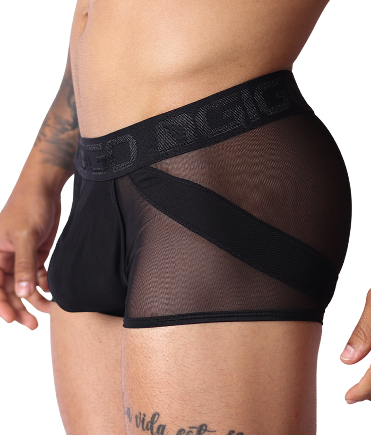 Panel Black Trunk front view by Gigo Underwear