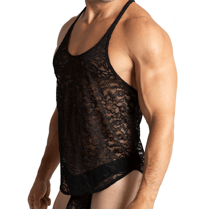 PARADISE BLACK TANK - Gigo Underwear & MensWear