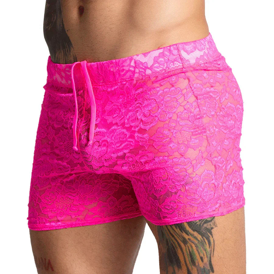Paradise Fucshia Hotshort back view by Gigo Underwear