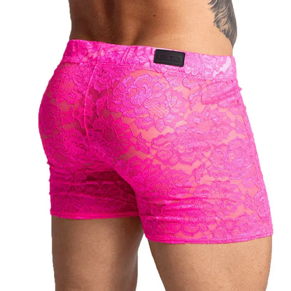 Paradise Fucshia Hotshort on model by Gigo Underwear