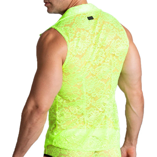 Paradise Yellow Shirt front view by Gigo Underwear