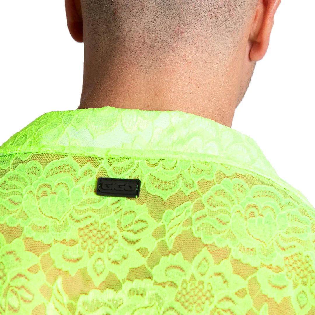 Paradise Yellow Shirt on model by Gigo Underwear