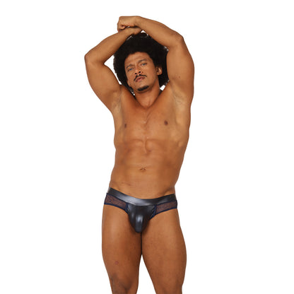 PASSIONE BLUE BRIEF - Bold Men's Brief with Contrasting Waistband