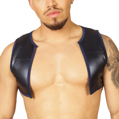 Passione Blue Vest Harness by Gigo Underwear