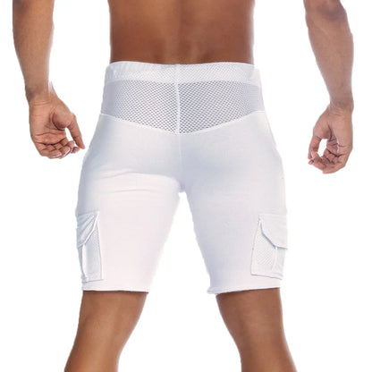 Pocket White Short back view by Gigo Underwear
