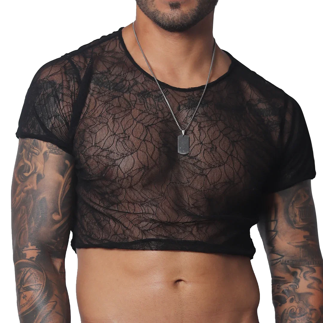 Prolix Black Croop Top by Gigo Underwear