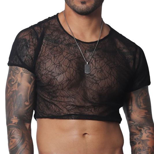 Prolix Black Croop Top by Gigo Underwear