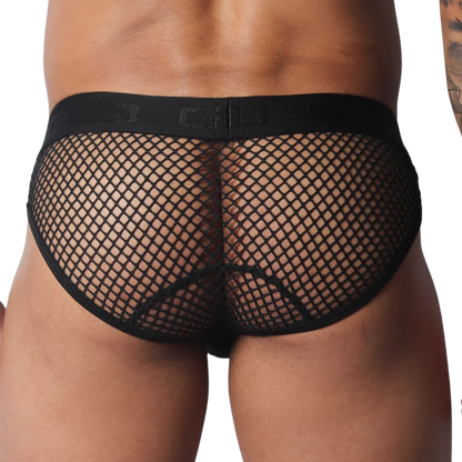 Provocative Black Brief back view by Gigo Underwear