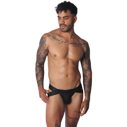 Provocative Black Jockstrap back view by Gigo Underwear