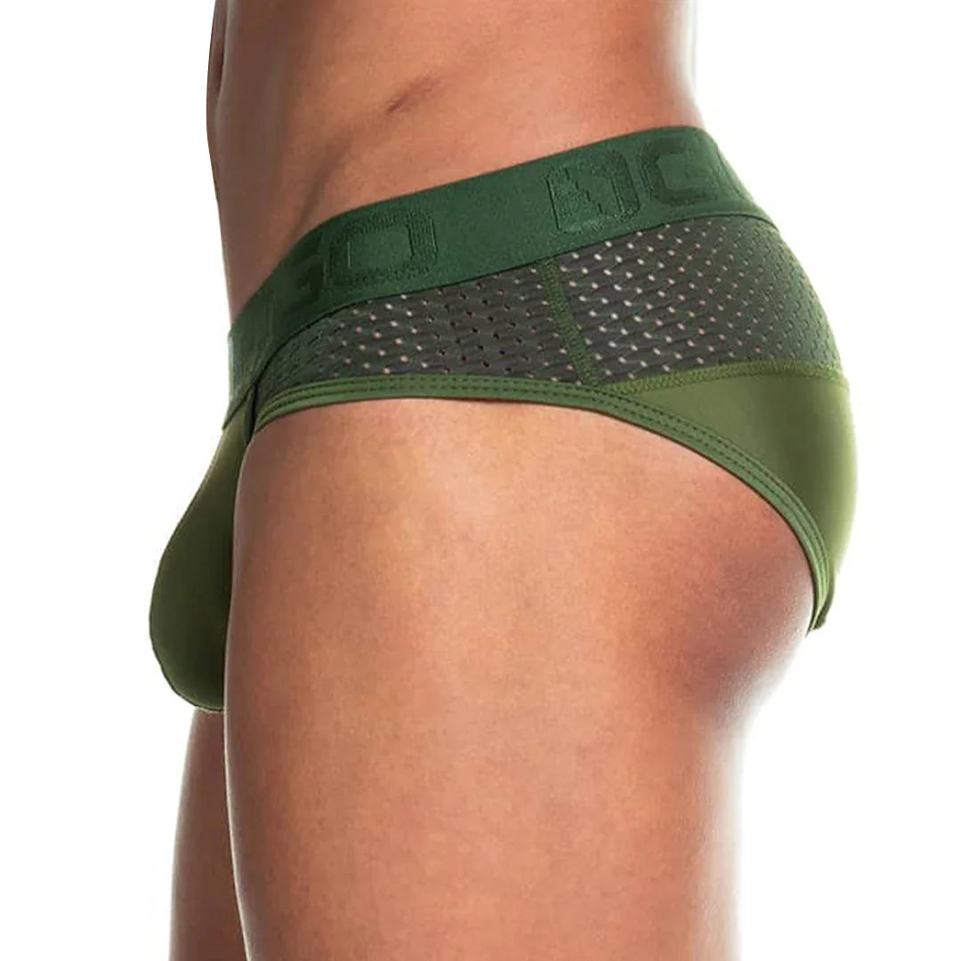 Prudence Green Brief back view by Gigo Underwear